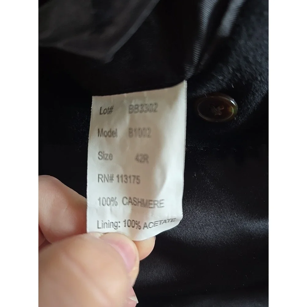 Bill Blass Cashmere‎ Sport Coat Men's 42R Black Blazer